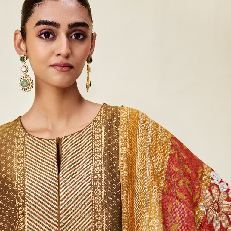 KIMORA SOHNI AMBI WHOLESALE PURE ZARI SILK FESTIVE LOOK UNSTITCH SALWAR SUITS EXPORTER