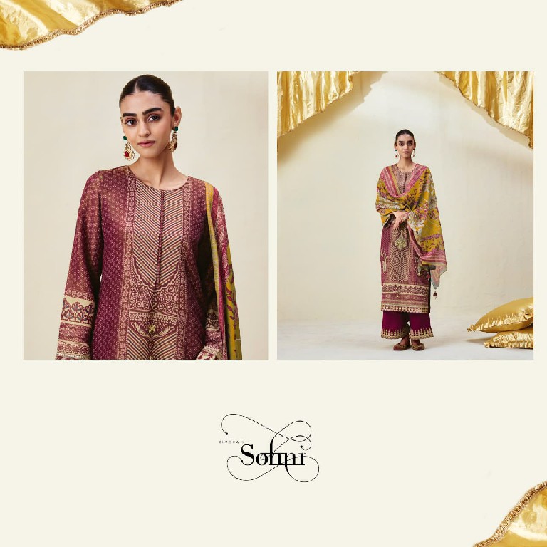 KIMORA SOHNI AMBI WHOLESALE PURE ZARI SILK FESTIVE LOOK UNSTITCH SALWAR SUITS EXPORTER