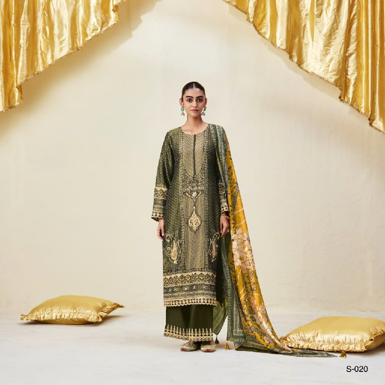 KIMORA SOHNI AMBI WHOLESALE PURE ZARI SILK FESTIVE LOOK UNSTITCH SALWAR SUITS EXPORTER