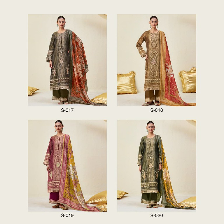 KIMORA SOHNI AMBI WHOLESALE PURE ZARI SILK FESTIVE LOOK UNSTITCH SALWAR SUITS EXPORTER