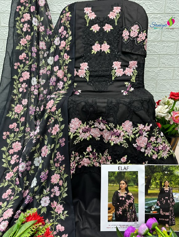 SANIYA TRENDZ D.NO 7217 WHOLESALE COTTON CHIKANKARI EMBROIDERED HIT DESIGN UNSTITCH SALWAR SUITS FOR EXPORT