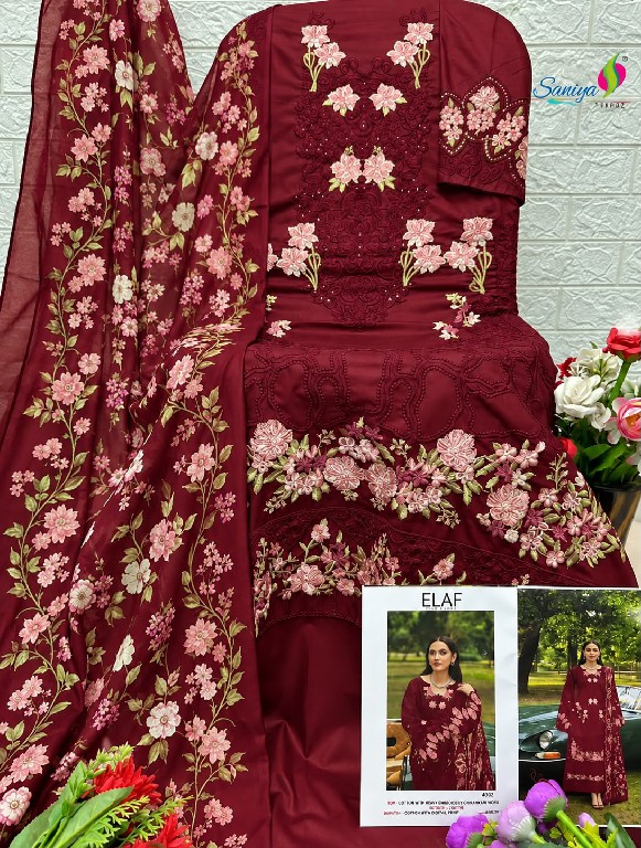 SANIYA TRENDZ D.NO 7217 WHOLESALE COTTON CHIKANKARI EMBROIDERED HIT DESIGN UNSTITCH SALWAR SUITS FOR EXPORT