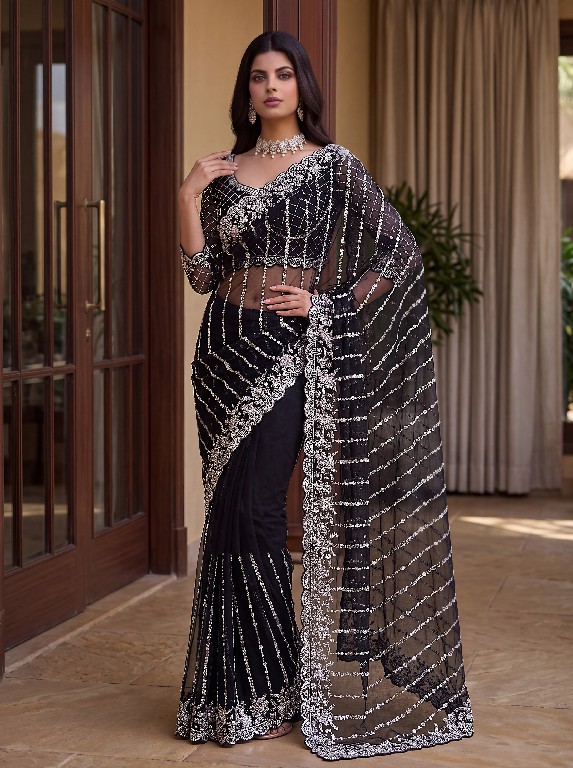 DVD D.NO 5191 WHOLESALE NET DESIGNER HAND WORK SAREES FOR WOMEN ONLINE