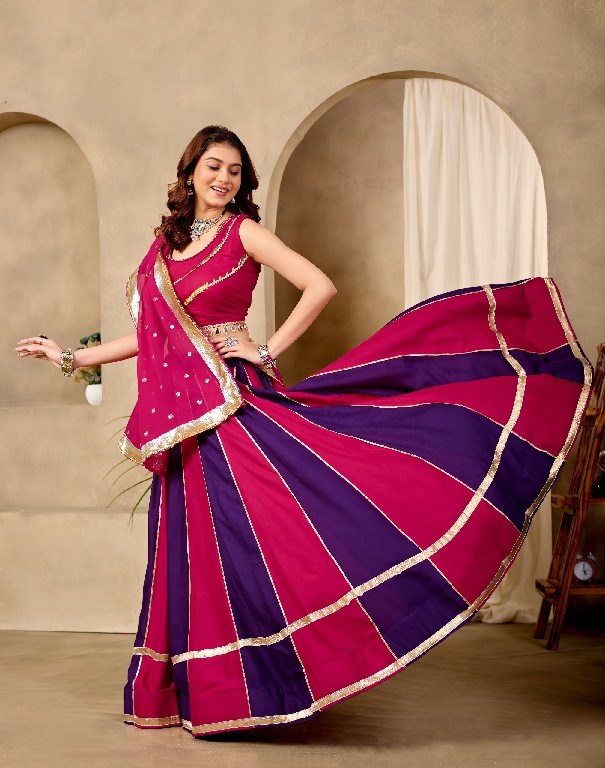 TEXTILEDEAL D.NO KD-12 WHOLESALE PURE COTTON FULLY STITCHED BEAUTIFUL NAVRATRI LEHENGA CHOLI FOR EXPORT