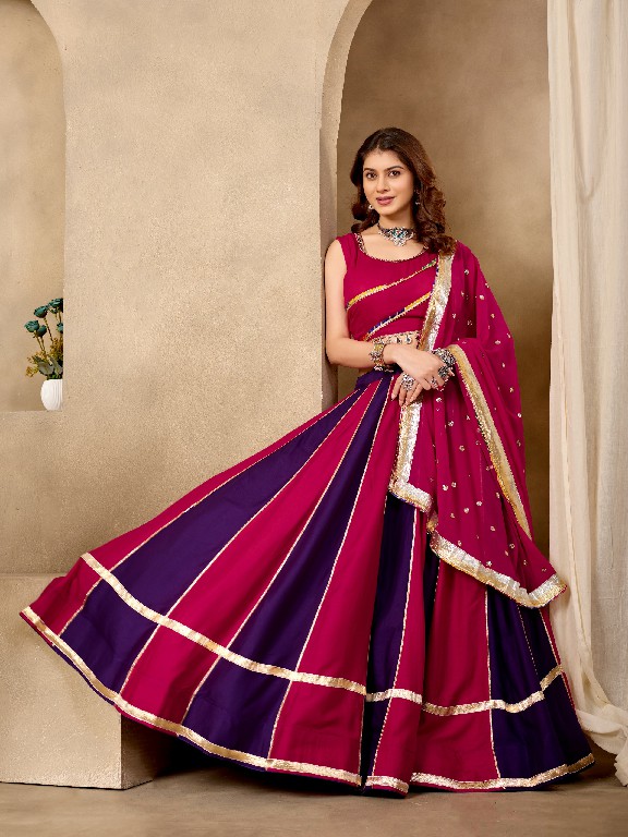 TEXTILEDEAL D.NO KD-12 WHOLESALE PURE COTTON FULLY STITCHED BEAUTIFUL NAVRATRI LEHENGA CHOLI FOR EXPORT