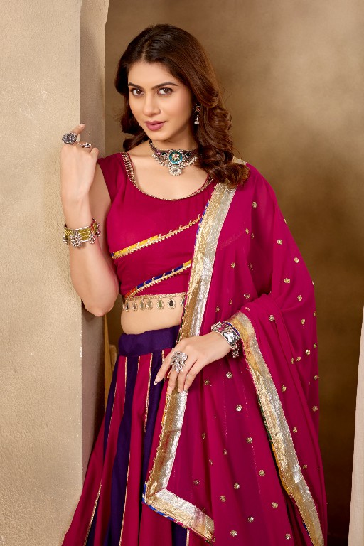 TEXTILEDEAL D.NO KD-12 WHOLESALE PURE COTTON FULLY STITCHED BEAUTIFUL NAVRATRI LEHENGA CHOLI FOR EXPORT
