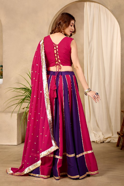TEXTILEDEAL D.NO KD-12 WHOLESALE PURE COTTON FULLY STITCHED BEAUTIFUL NAVRATRI LEHENGA CHOLI FOR EXPORT