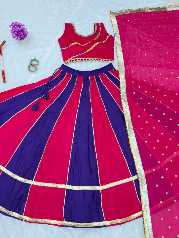 TEXTILEDEAL D.NO KD-12 WHOLESALE PURE COTTON FULLY STITCHED BEAUTIFUL NAVRATRI LEHENGA CHOLI FOR EXPORT
