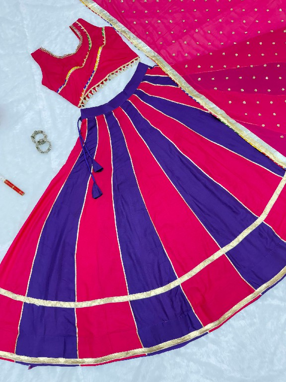 TEXTILEDEAL D.NO KD-12 WHOLESALE PURE COTTON FULLY STITCHED BEAUTIFUL NAVRATRI LEHENGA CHOLI FOR EXPORT