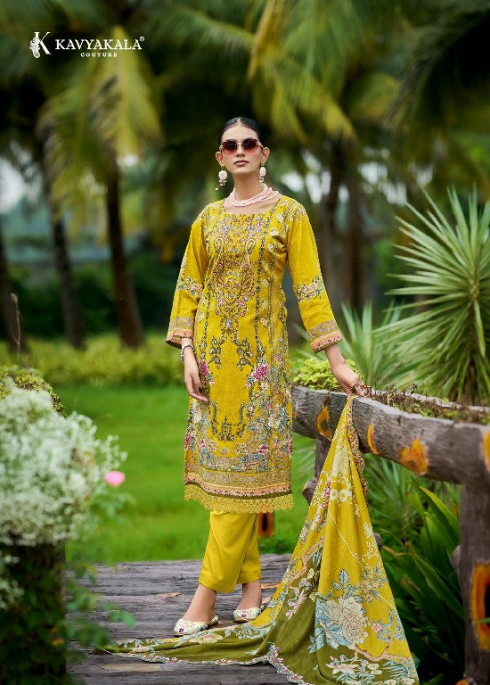 KAVYAKALA ANARKALI VOL 28 WHOLESALE LAWN COTTON DESIGNER UNSTITCH SALWAR KAMEEZ SUPPLIER