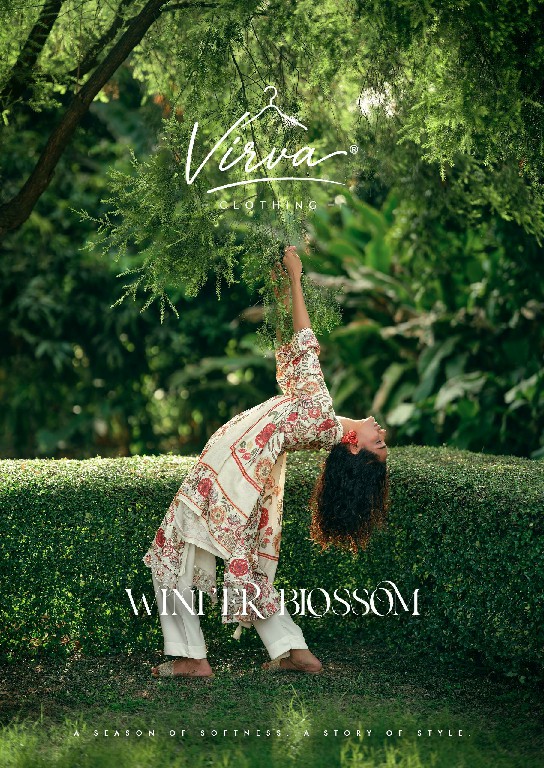 VIRVA WINTER BLOSSOM WHOLESALE VISCOSE PASHMINA WINTER LUXURIOUS UNSTITCH SALWAR SUITS EXPORTER