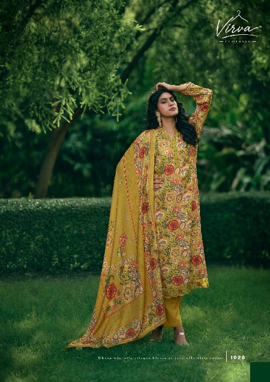 VIRVA WINTER BLOSSOM WHOLESALE VISCOSE PASHMINA WINTER LUXURIOUS UNSTITCH SALWAR SUITS EXPORTER