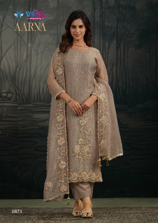 VIPUL AARNA WHOLESALE SALSA ZARI CHIFFON PARTY WEAR UNSTITCH SALWAR SUITS EXPORTER