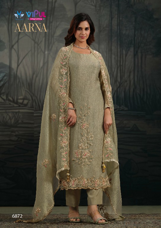 VIPUL AARNA WHOLESALE SALSA ZARI CHIFFON PARTY WEAR UNSTITCH SALWAR SUITS EXPORTER