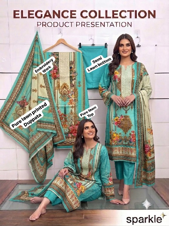GULL AAHMED PRESENT SOFT LAWN EMBROIDERED COLLECTION UNSTITCH SALWAR SUITS SUPPLIER