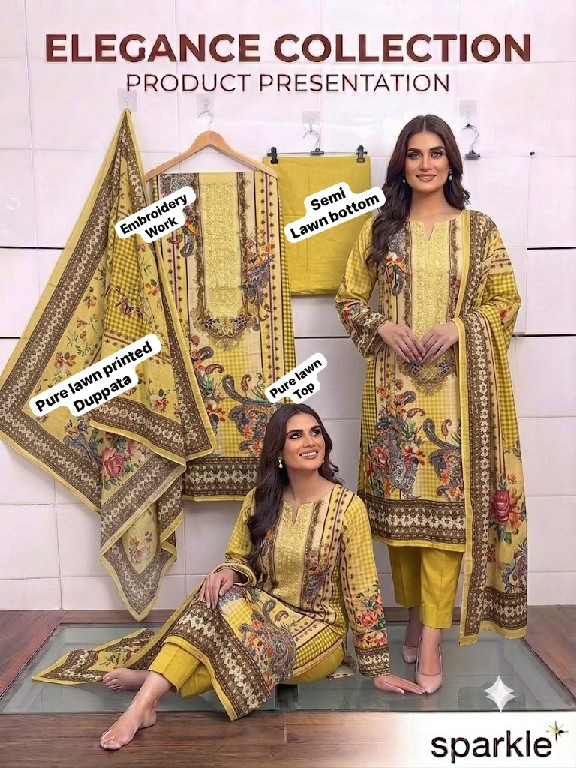 GULL AAHMED PRESENT SOFT LAWN EMBROIDERED COLLECTION UNSTITCH SALWAR SUITS SUPPLIER