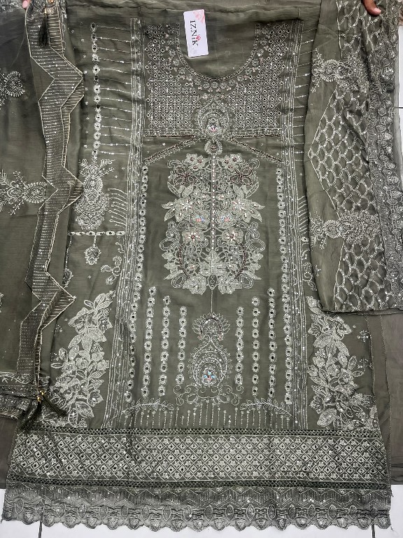IZNIK FAB D.NO 526 WHOLESALE HEAVY CHIFFON PAKISTANI HIT DESIGN UNSTITCH SALWAR SUITS FOR EXPORT