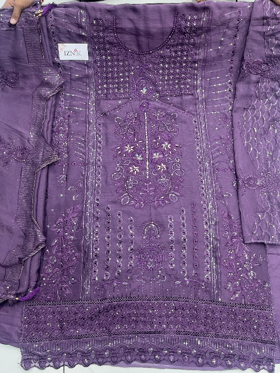IZNIK FAB D.NO 526 WHOLESALE HEAVY CHIFFON PAKISTANI HIT DESIGN UNSTITCH SALWAR SUITS FOR EXPORT