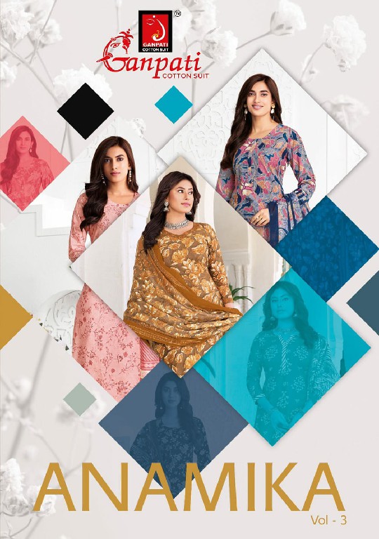 GANPATI ANAMIKA VOL 3 WHOLESALE READYMADE COTTON PRINTED DAILY WEAR 3 PCS SUITS FOR WOMEN ONLINE