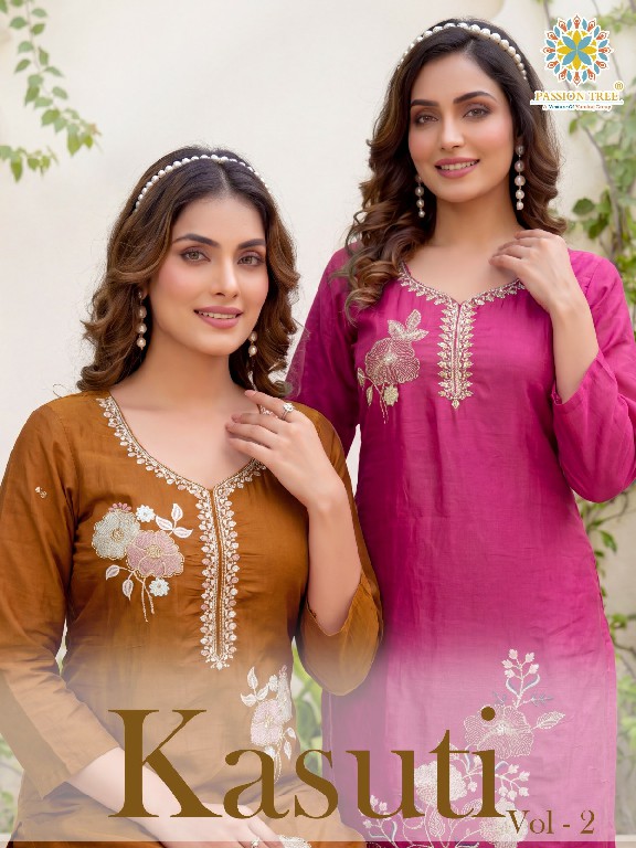 PASSION TREE KASUTI VOL 2 WHOLESALE READYMADE MAL CHANDERI BIG SIZE STRAIGHT CUT 3 PCS SUITS EXPORTER