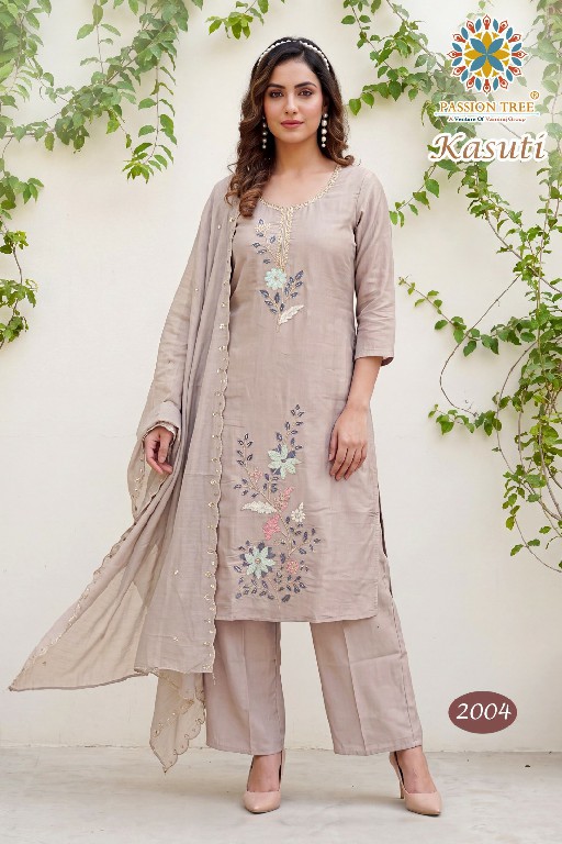 PASSION TREE KASUTI VOL 2 WHOLESALE READYMADE MAL CHANDERI BIG SIZE STRAIGHT CUT 3 PCS SUITS EXPORTER