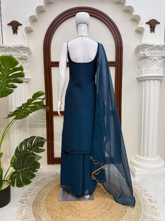 TEXTILEDEAL D.NO 6067 WHOLESALE READYMADE FAUX GEORGETTE DESIGNER 3 PCS SUITS FOR EXPORT