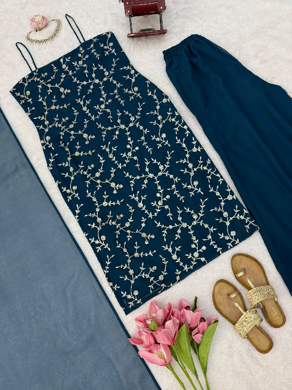 TEXTILEDEAL D.NO 6067 WHOLESALE READYMADE FAUX GEORGETTE DESIGNER 3 PCS SUITS FOR EXPORT