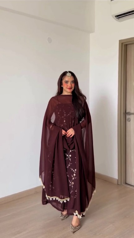 TEXTILEDEAL D.NO 6067 WHOLESALE READYMADE FAUX GEORGETTE DESIGNER 3 PCS SUITS FOR EXPORT