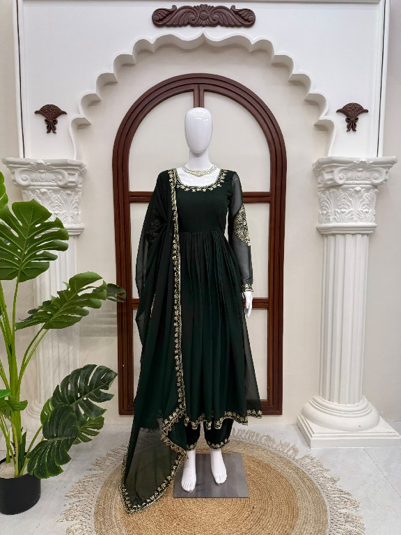 TEXTILEDEAL D.NO KD 1652 WHOLESALE READYMADE FAUX GEORGETTE DESIGNER GOWN PANT WITH DUPATTA FOR WOMEN ONLINE