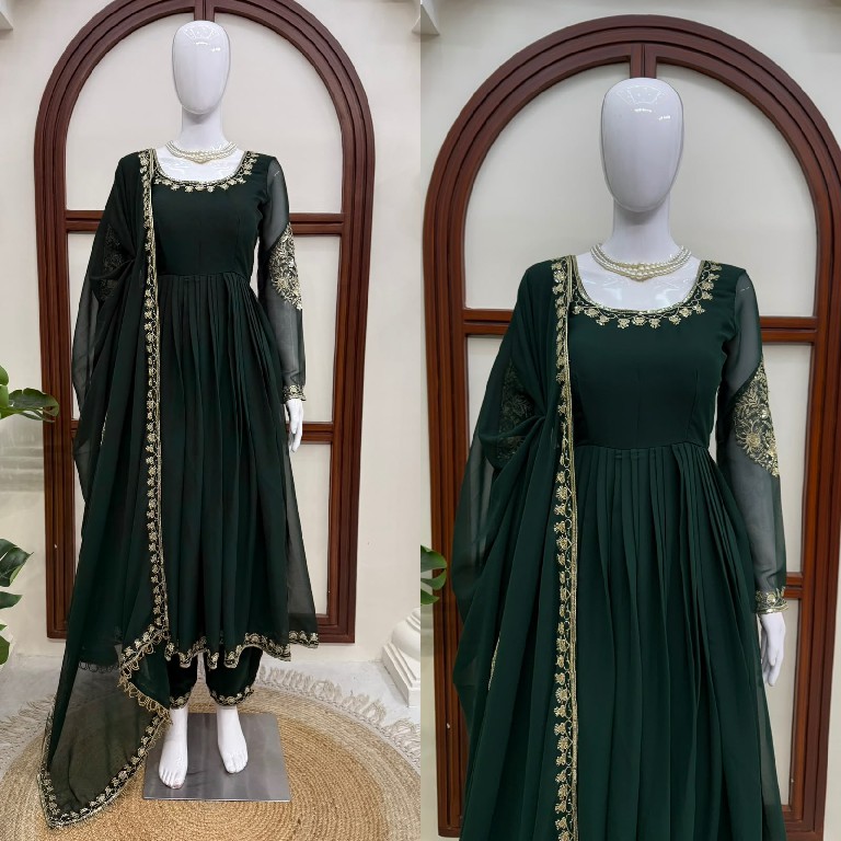 TEXTILEDEAL D.NO KD 1652 WHOLESALE READYMADE FAUX GEORGETTE DESIGNER GOWN PANT WITH DUPATTA FOR WOMEN ONLINE
