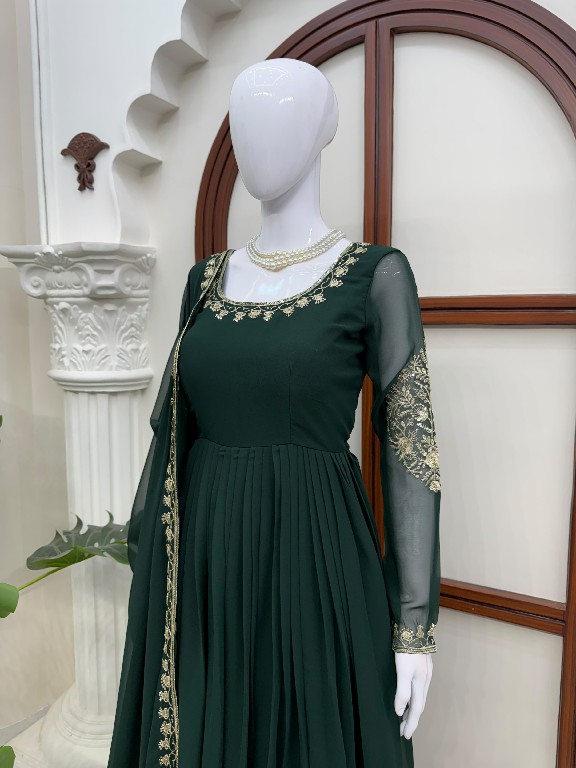 TEXTILEDEAL D.NO KD 1652 WHOLESALE READYMADE FAUX GEORGETTE DESIGNER GOWN PANT WITH DUPATTA FOR WOMEN ONLINE