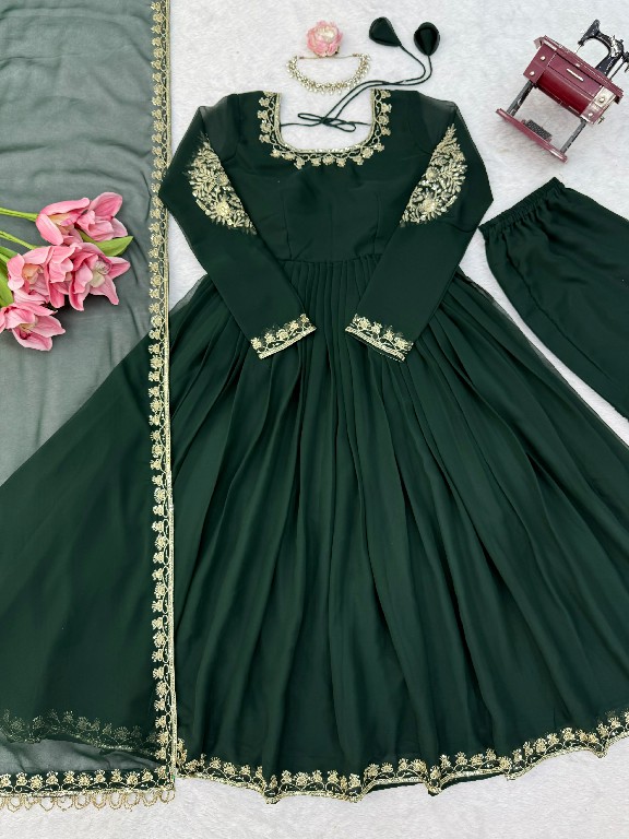 TEXTILEDEAL D.NO KD 1652 WHOLESALE READYMADE FAUX GEORGETTE DESIGNER GOWN PANT WITH DUPATTA FOR WOMEN ONLINE