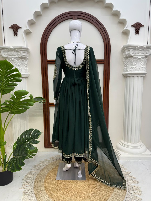 TEXTILEDEAL D.NO KD 1652 WHOLESALE READYMADE FAUX GEORGETTE DESIGNER GOWN PANT WITH DUPATTA FOR WOMEN ONLINE