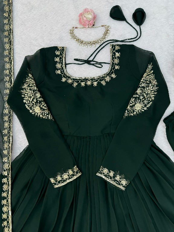 TEXTILEDEAL D.NO KD 1652 WHOLESALE READYMADE FAUX GEORGETTE DESIGNER GOWN PANT WITH DUPATTA FOR WOMEN ONLINE
