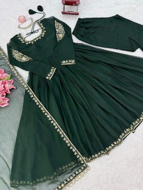 TEXTILEDEAL D.NO KD 1652 WHOLESALE READYMADE FAUX GEORGETTE DESIGNER GOWN PANT WITH DUPATTA FOR WOMEN ONLINE