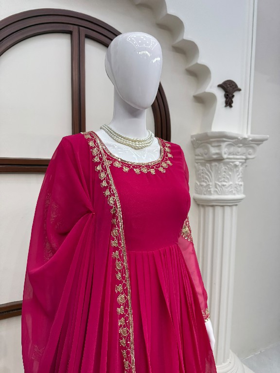 TEXTILEDEAL D.NO KD 1652 WHOLESALE READYMADE FAUX GEORGETTE DESIGNER GOWN PANT WITH DUPATTA FOR WOMEN ONLINE
