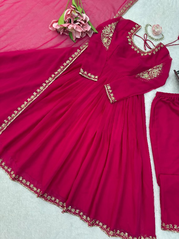 TEXTILEDEAL D.NO KD 1652 WHOLESALE READYMADE FAUX GEORGETTE DESIGNER GOWN PANT WITH DUPATTA FOR WOMEN ONLINE