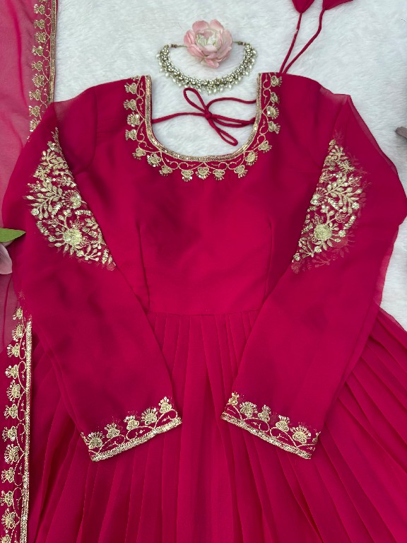 TEXTILEDEAL D.NO KD 1652 WHOLESALE READYMADE FAUX GEORGETTE DESIGNER GOWN PANT WITH DUPATTA FOR WOMEN ONLINE