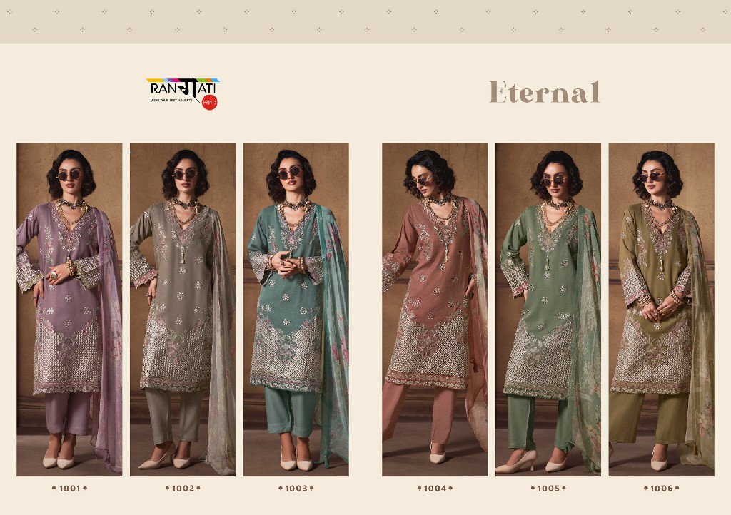 RANGATI PRINTS ETERNEL WHOLESALE PASHMINA WINTER COLLECTION UNSTITCH SALWAR SUITS EXPORTER