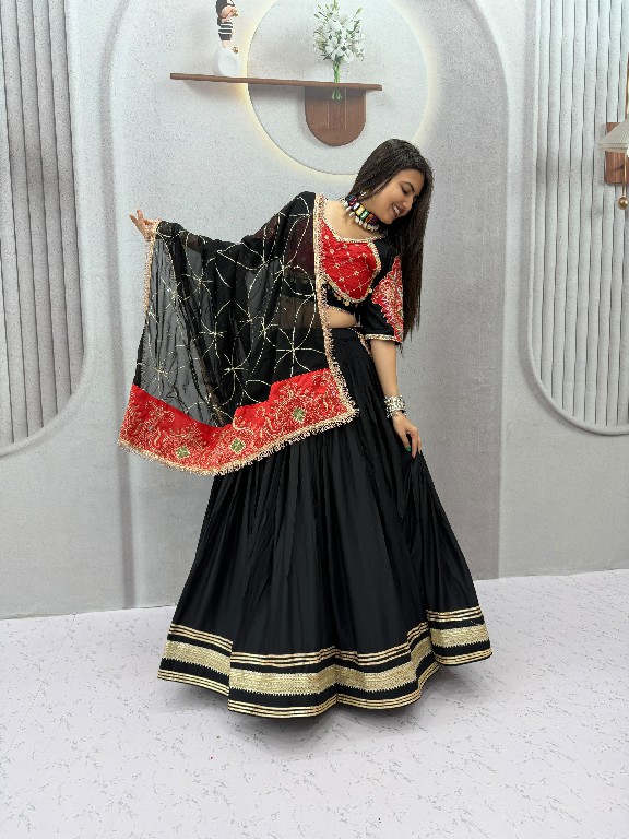 PRISHA CREATION PC-609 WHOLESALE READYMADE RAYON COTTON NAVRATRI SPECIAL LEHENGA CHOLI FOR EXPORT
