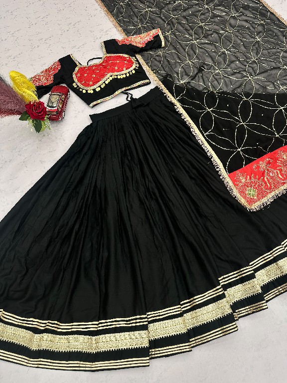 PRISHA CREATION PC-609 WHOLESALE READYMADE RAYON COTTON NAVRATRI SPECIAL LEHENGA CHOLI FOR EXPORT