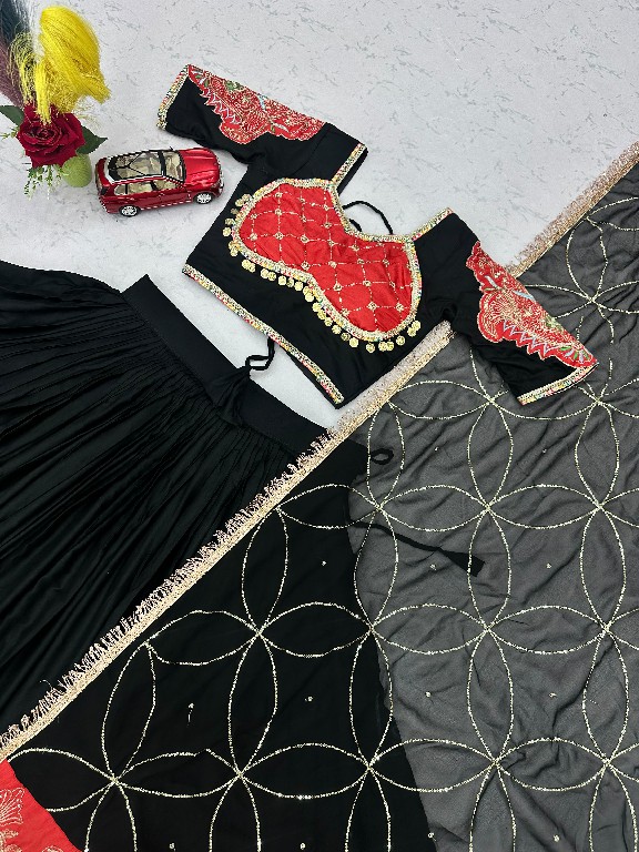 PRISHA CREATION PC-609 WHOLESALE READYMADE RAYON COTTON NAVRATRI SPECIAL LEHENGA CHOLI FOR EXPORT