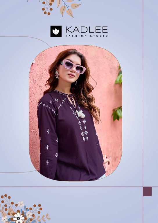 KADLEE CRYSTAL VOL 3 WHOLESALE READYMADE RAYON WRINKLE ELEGANCE SHORT TOPS FOR WOMEN EXPORTER