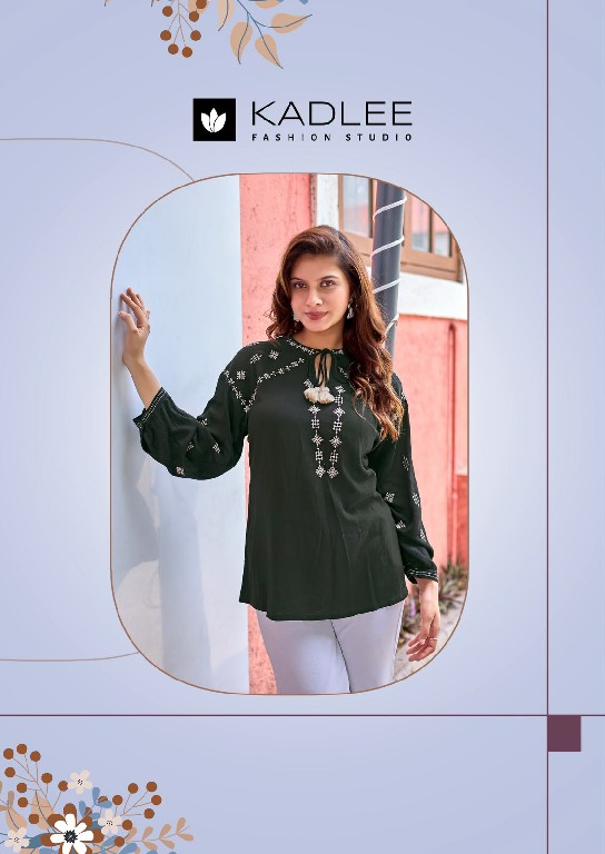 KADLEE CRYSTAL VOL 3 WHOLESALE READYMADE RAYON WRINKLE ELEGANCE SHORT TOPS FOR WOMEN EXPORTER