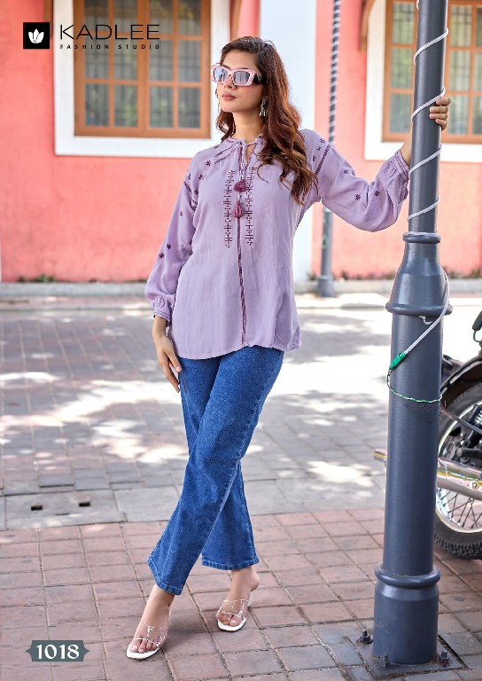 KADLEE CRYSTAL VOL 3 WHOLESALE READYMADE RAYON WRINKLE ELEGANCE SHORT TOPS FOR WOMEN EXPORTER
