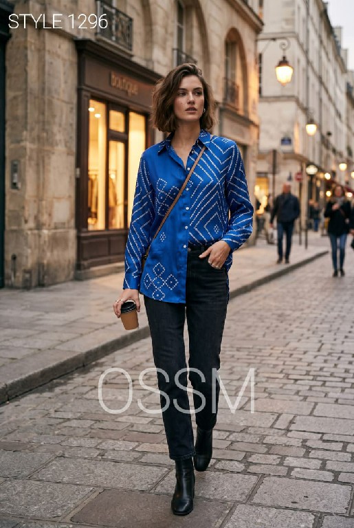 OSSM STYLE D.NO 1295 TO 1303 WHOLESALE READYMADE VISCOSE CRAPE STYLISH SHIRT COMBO FOR WOMEN ONLINE