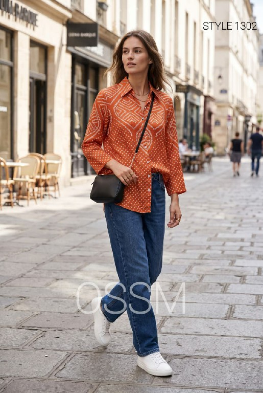 OSSM STYLE D.NO 1295 TO 1303 WHOLESALE READYMADE VISCOSE CRAPE STYLISH SHIRT COMBO FOR WOMEN ONLINE