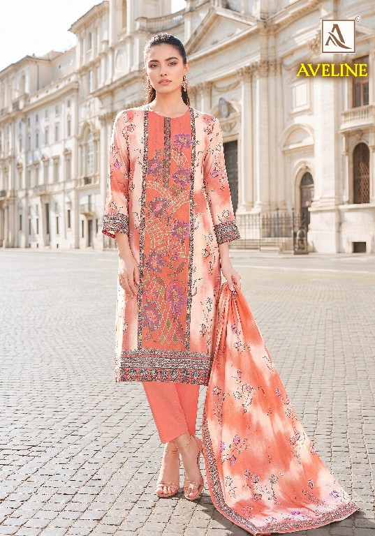 ALOK SUIT AVELINE WHOLESALE VISCOSE MUSLIN EPLIC WORK UNSTITCH SALWAR SUITS EXPORTER