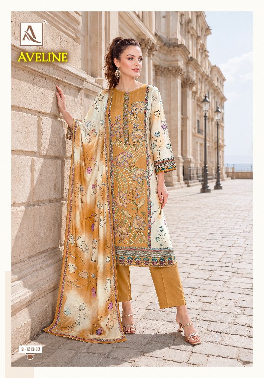 ALOK SUIT AVELINE WHOLESALE VISCOSE MUSLIN EPLIC WORK UNSTITCH SALWAR SUITS EXPORTER