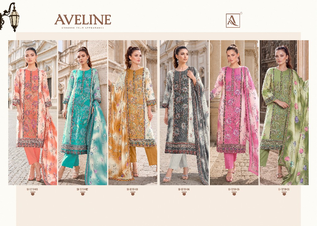 ALOK SUIT AVELINE WHOLESALE VISCOSE MUSLIN EPLIC WORK UNSTITCH SALWAR SUITS EXPORTER